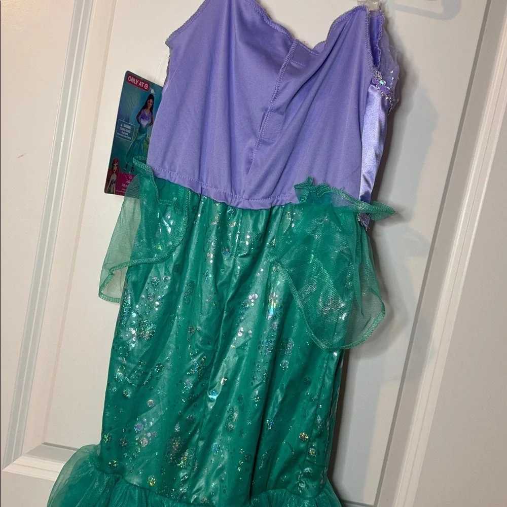 NEW Disney Kids' the Little Mermaid Ariel Deluxe Costume Dress Aqua Green 4-6x - Picture 4 of 4